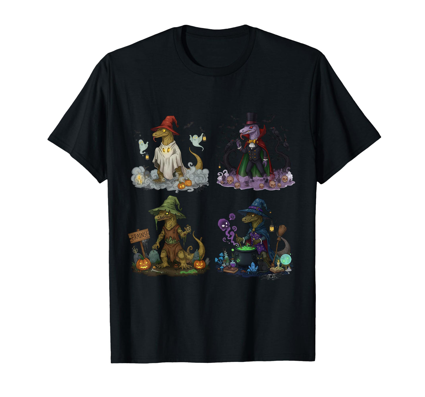 Komodo Spooky Vampire Witch Boo Zombie Cute Halloween Boys T-Shirt