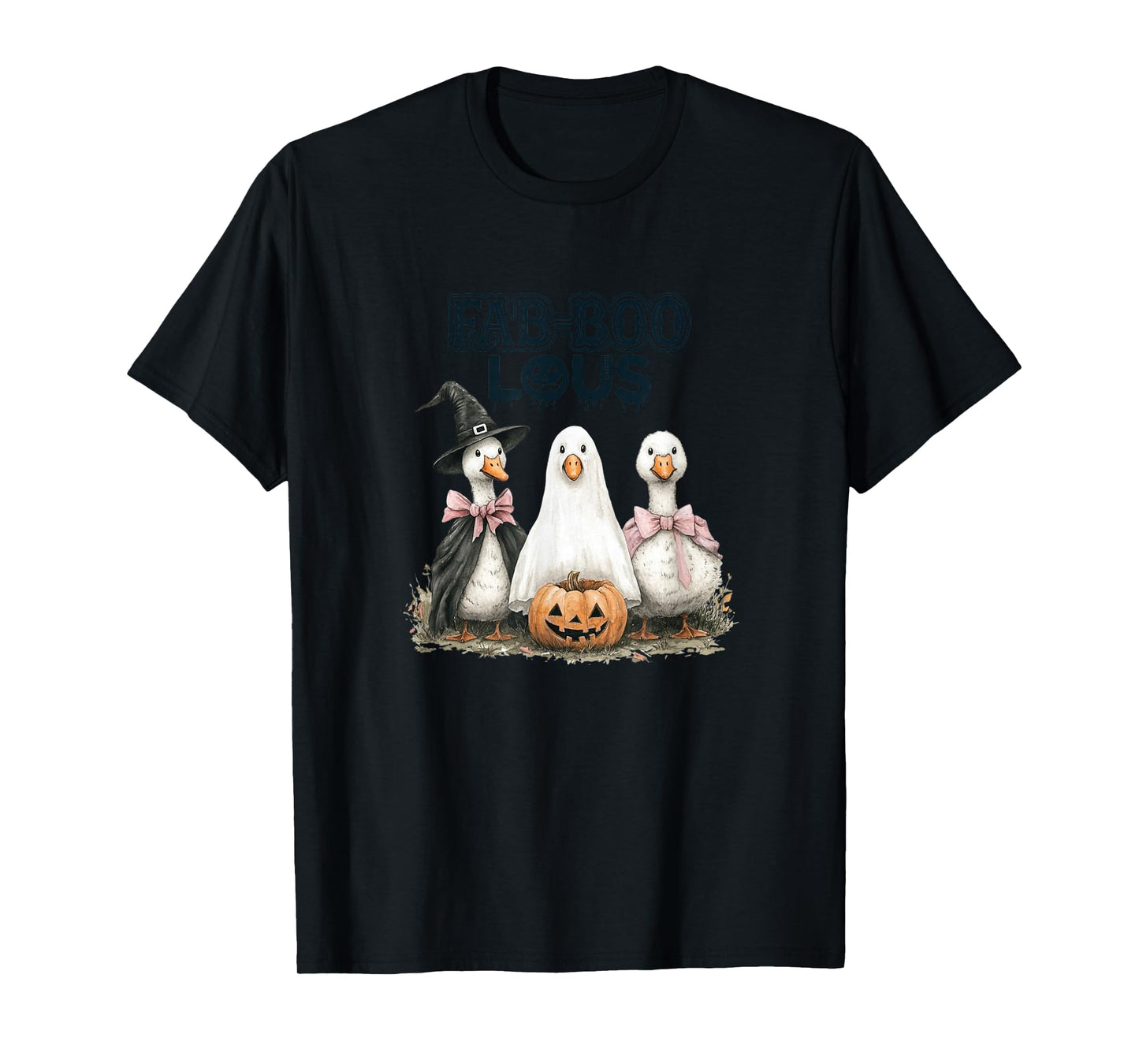 Funny Halloween Goose, Witch Ghost Cute Pet Costume T-Shirt