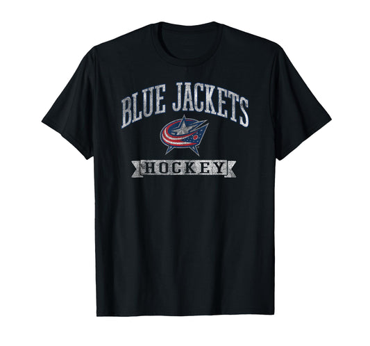 Columbus Blue Jackets Vintage Hockey Dark Heather Licensed T-Shirt
