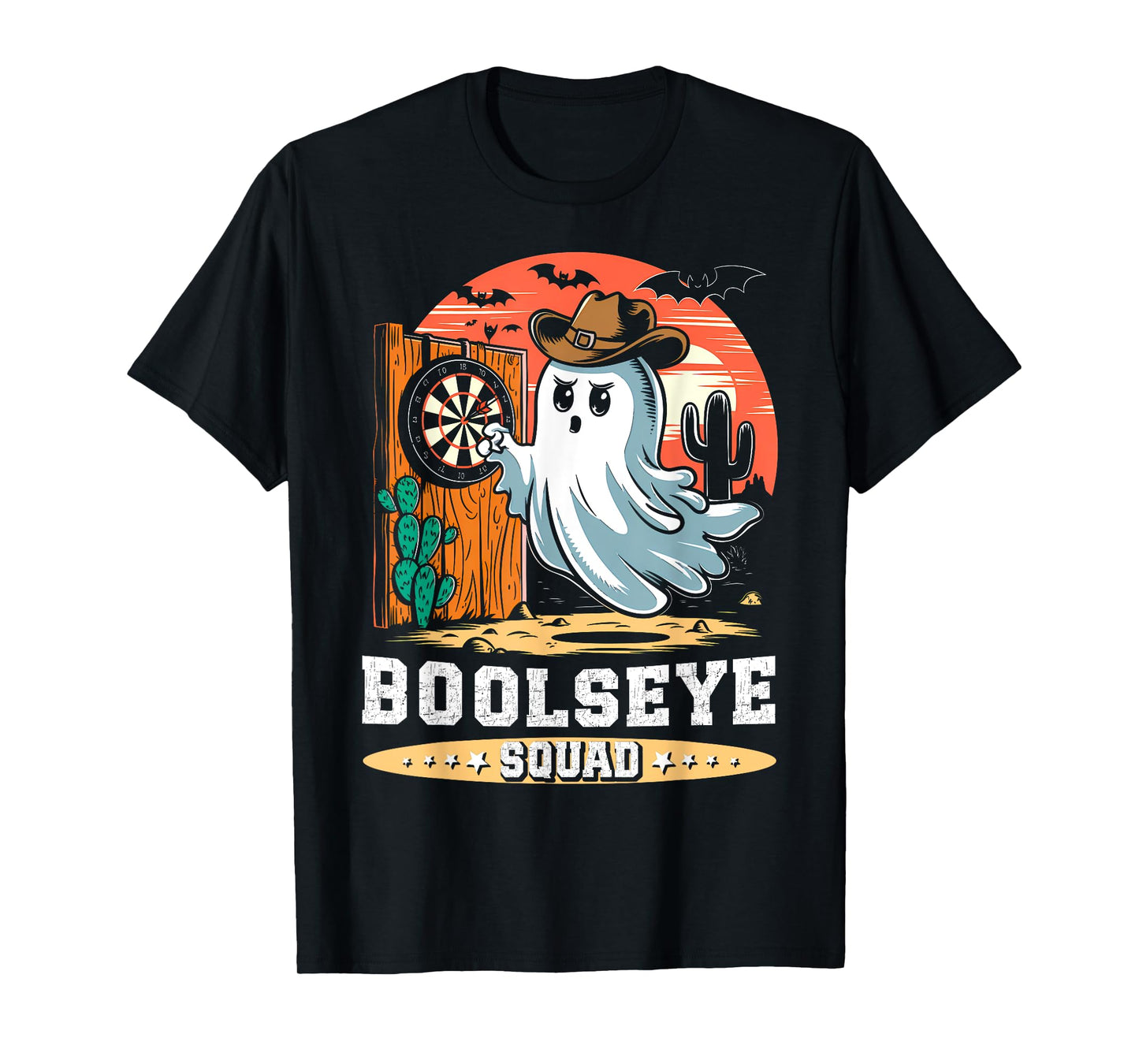 Boolseye Squad Halloween Darts Ghost Bullseye Player Darts T-Shirt