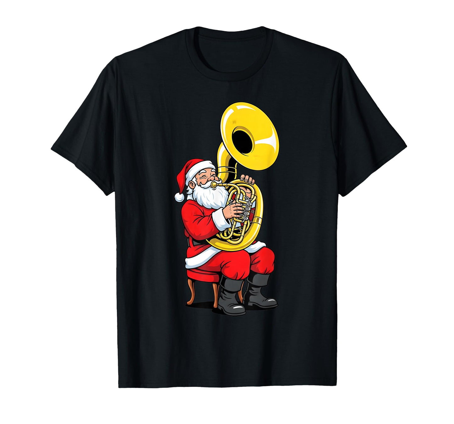 Sousaphone Christmas Xmas Santa Marching Band Tuba Musician T-Shirt