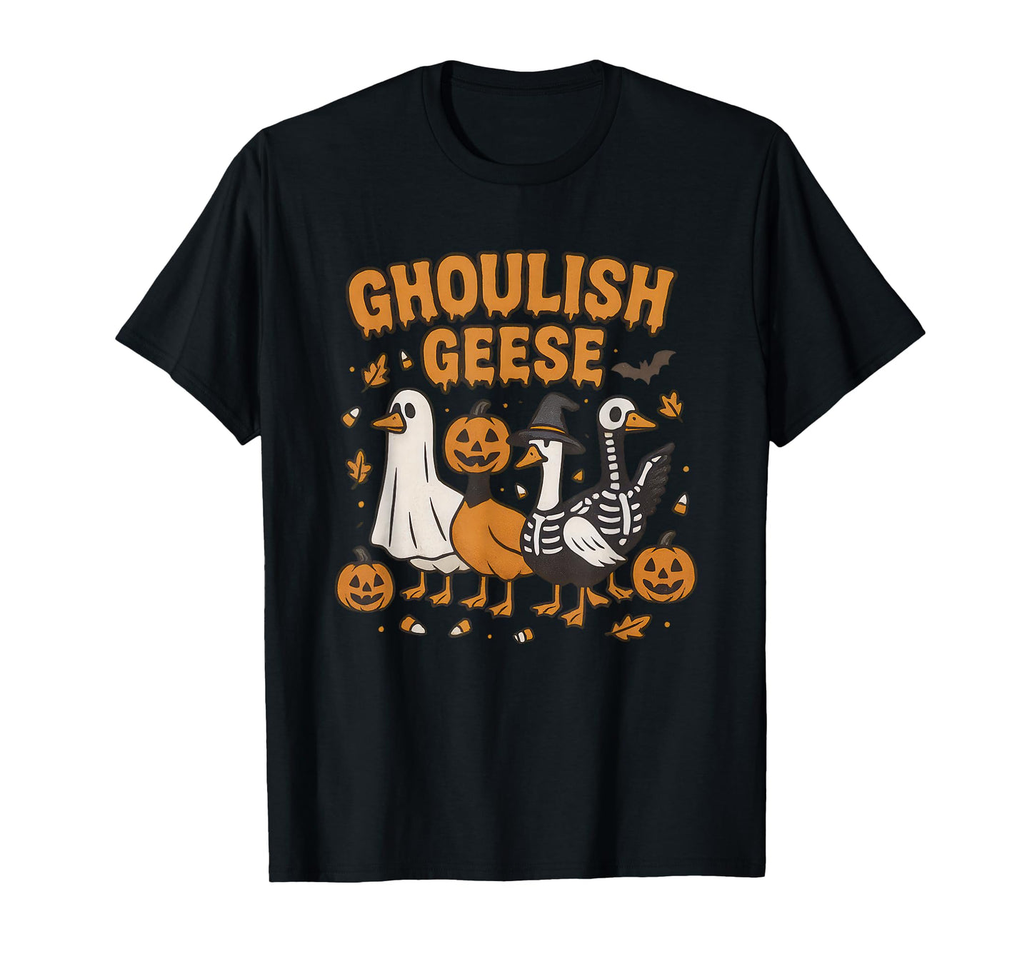 Ghoulish Geese Halloween Funny Goose Costume T-Shirt