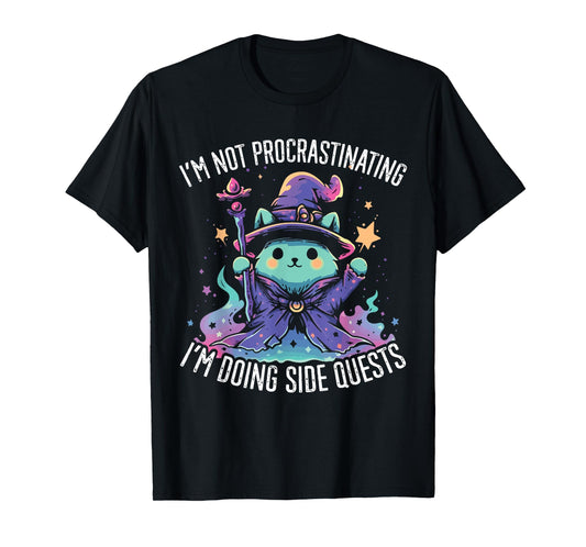 Side Quests Procrastinator MMORPG MMO RPG Video Game T-Shirt