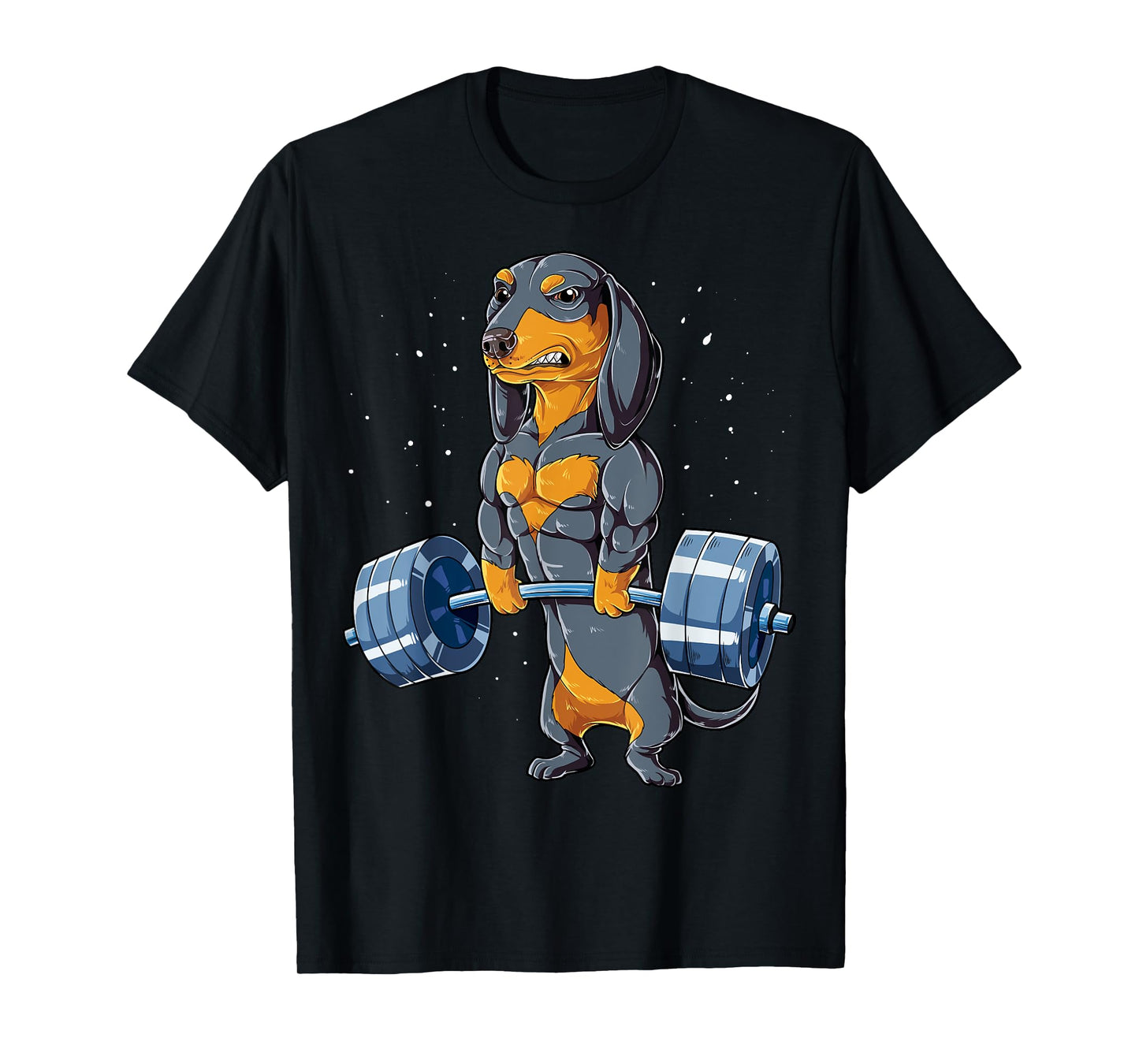 Dachshund Weightlifting Funny Deadlift Men Fitness Gym Gifts T-Shirt