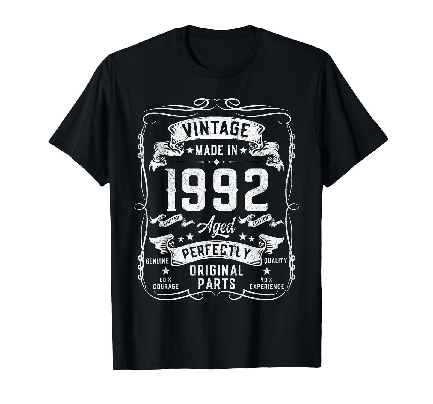 33rd Birthday Gifts for Men 33yr 33 Years Old Vintage 1992 T-Shirt