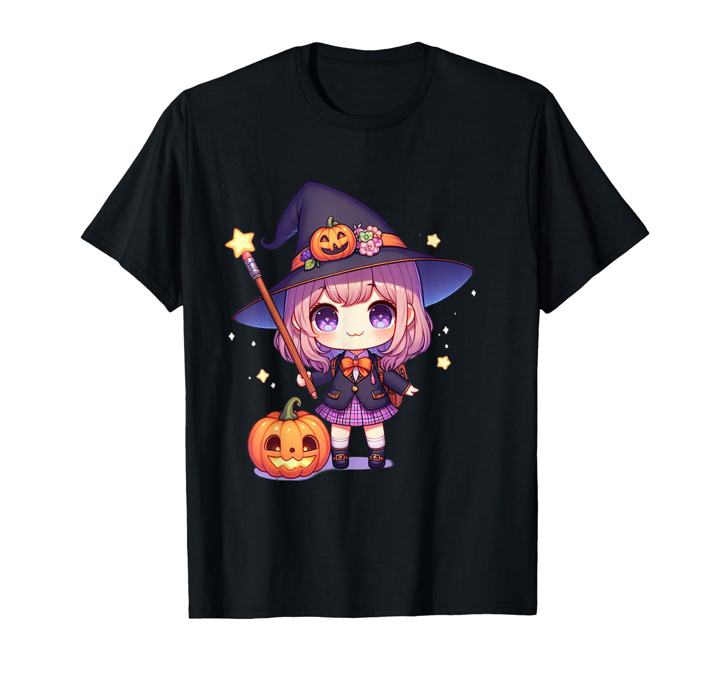 Cute Kawaii Halloween Witch Girl T-Shirt T-Shirt