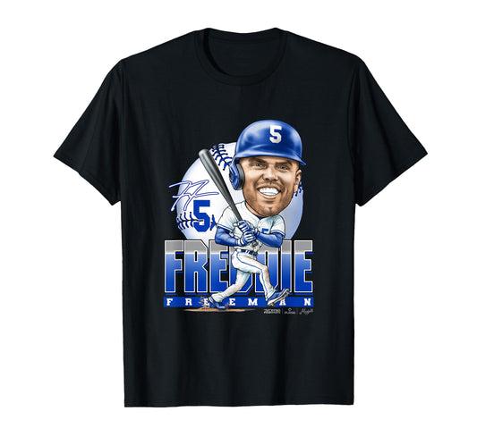 Freddie Freeman Los Angeles Baseball Mudge Studios T-Shirt