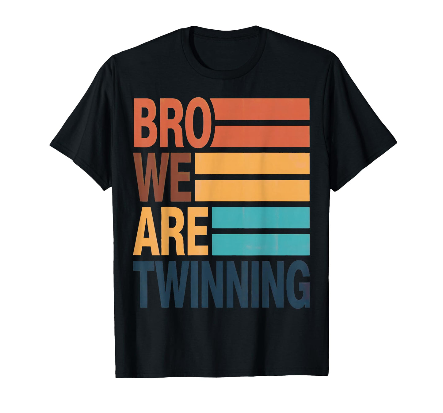 Bro We are Twinning Twin Day Spirit Week Funny Kids 70s boys T-Shirt
