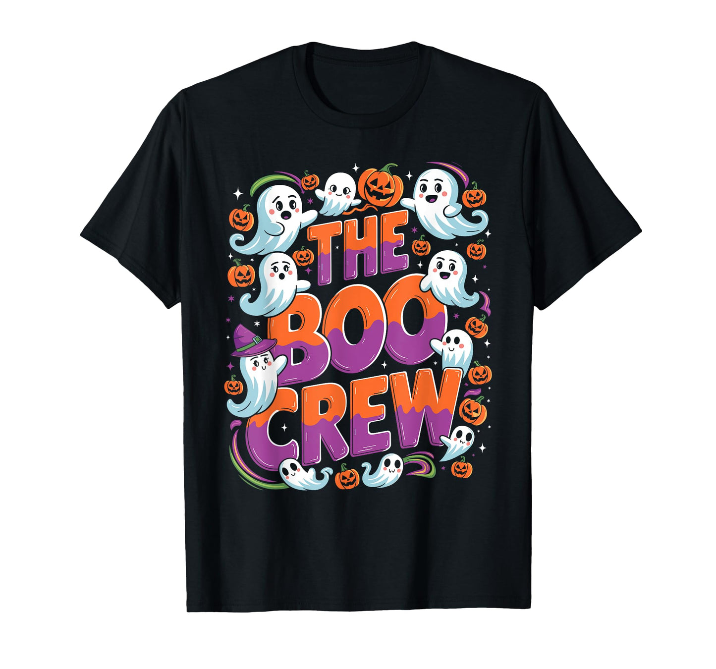 Halloween Trick Treat Ghost The Boo Crew T-Shirt
