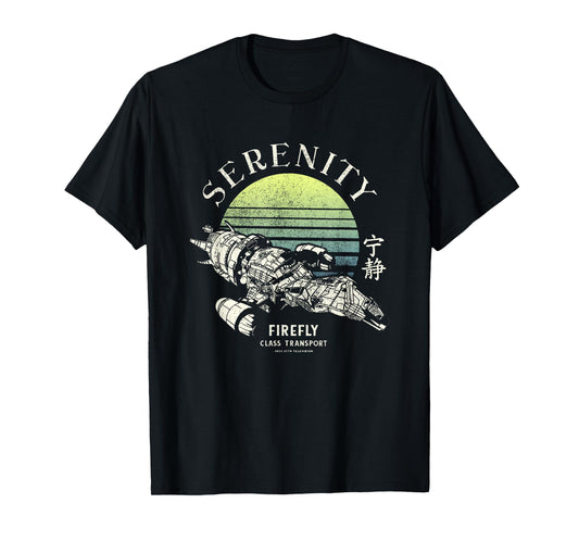 Firefly Serenity Class Transport Distressed Big Chest Poster T-Shirt