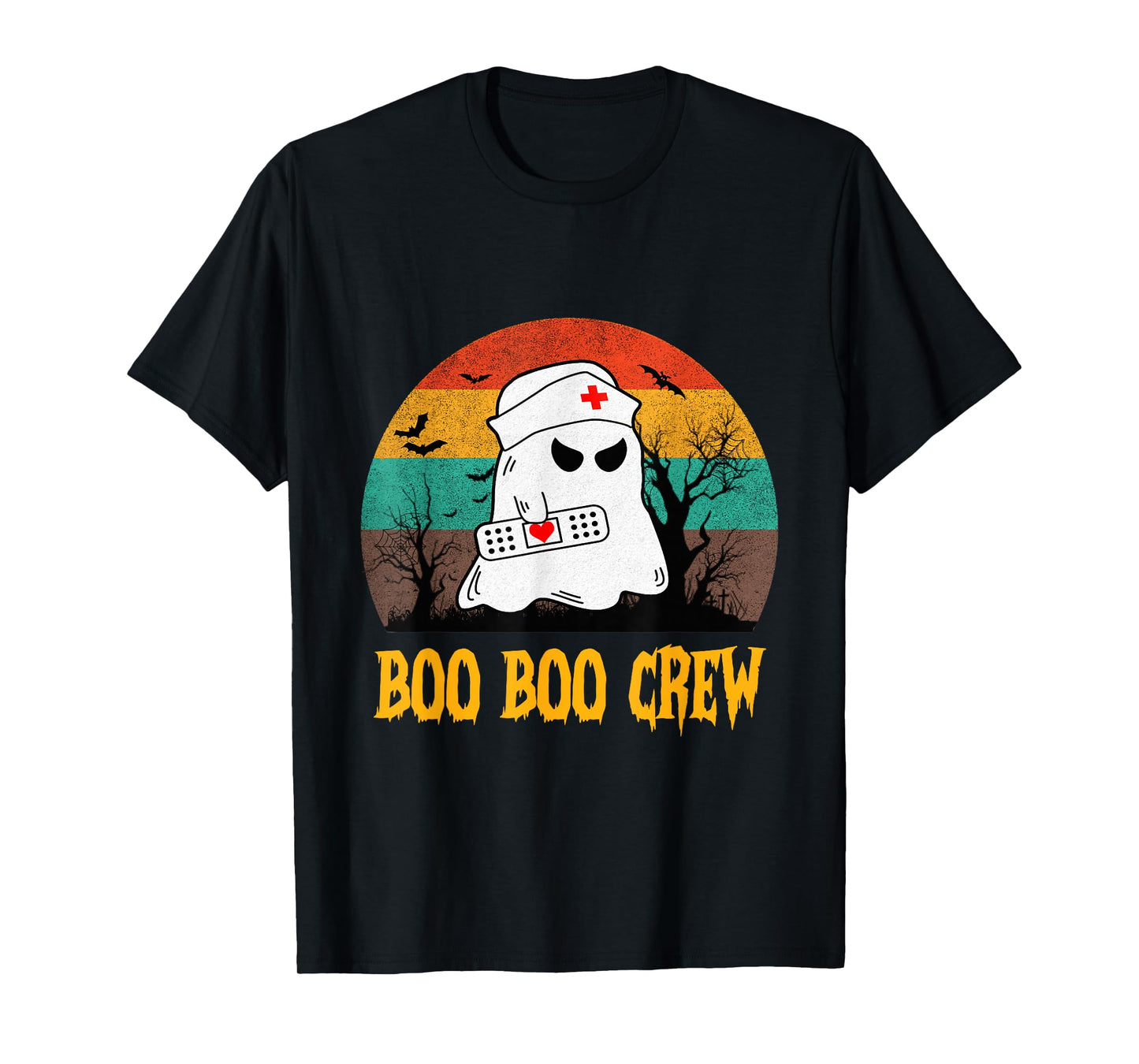 Boo Boo Crew Funny Nurse Shirt Halloween Ghost Costume Women T-Shirt