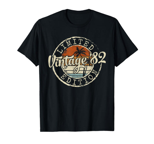 Vintage 1982 43rd Birthday Gifts 43 Year Old For Men Women T-Shirt