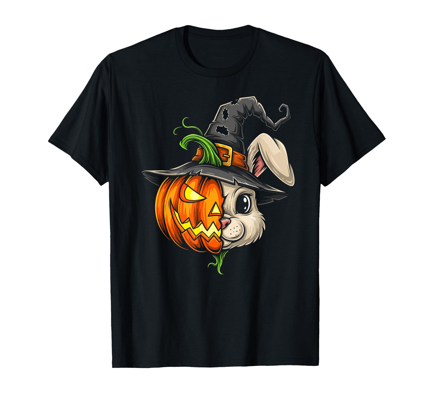 Rabbit Pumpkin Jack O Lantern Halloween Kids Mens Womens T-Shirt