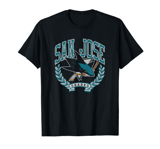 San Jose Sharks Vintage Victory Black Officially Licensed T-Shirt