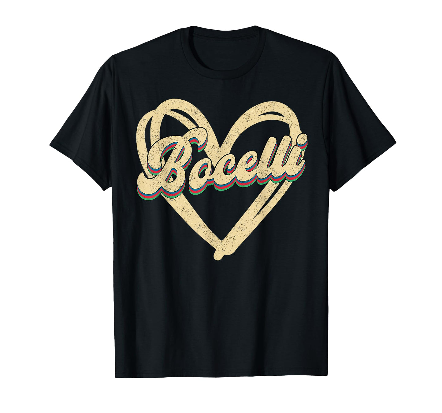 Bocelli Family Name I Love Bocelli Personalized Vintage T-Shirt