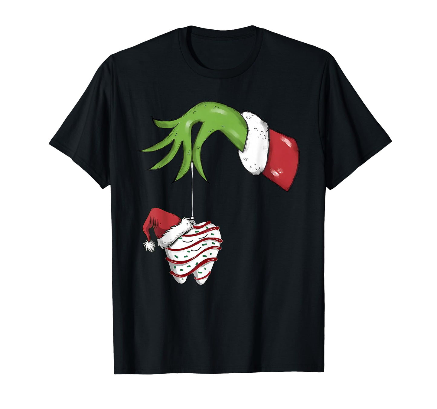 Tooth Dentist Dental Assistant Teeth Christmas Santa Squad T-Shirt