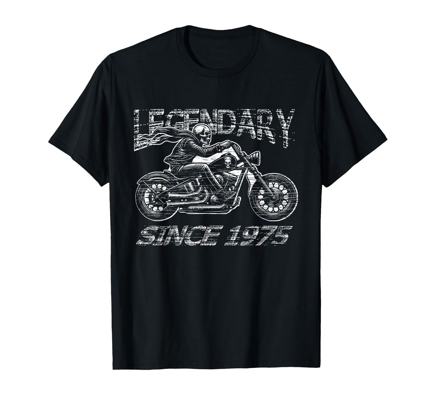 Legendary 50th Birthday Biker Motorcycle Gift 1975 T-Shirt