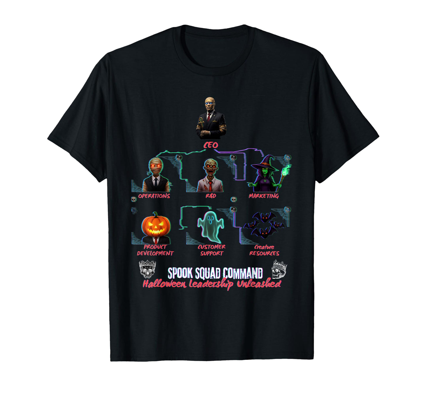 Halloween Leadership Unleashed Spook Squad Team Funny Costum T-Shirt