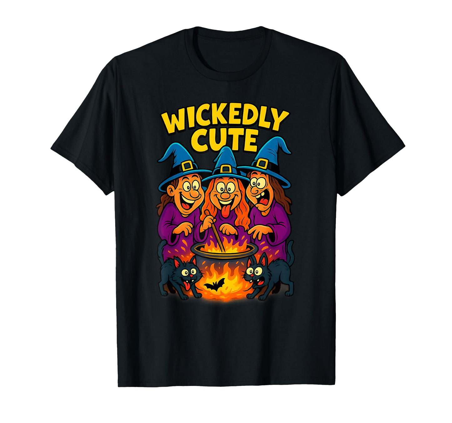 Wickedly Cute Witch Design – Funny Magical Halloween Graphic T-Shirt