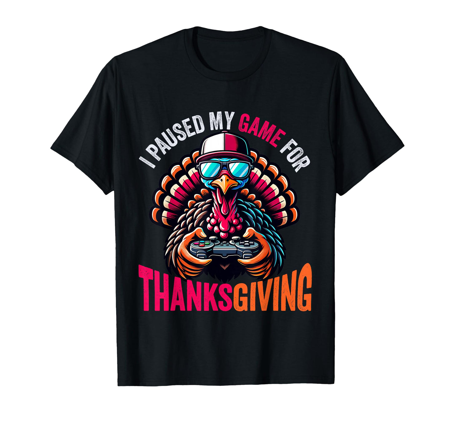 Gamer Thanksgiving Shirt Boys Kids Videogame Gaming Turkey T-Shirt