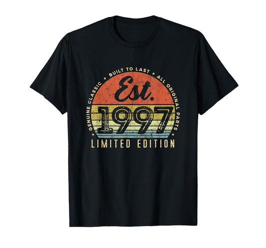 Est 1997 Vintage Edition Classic Born in 1997 Retro Birthday T-Shirt