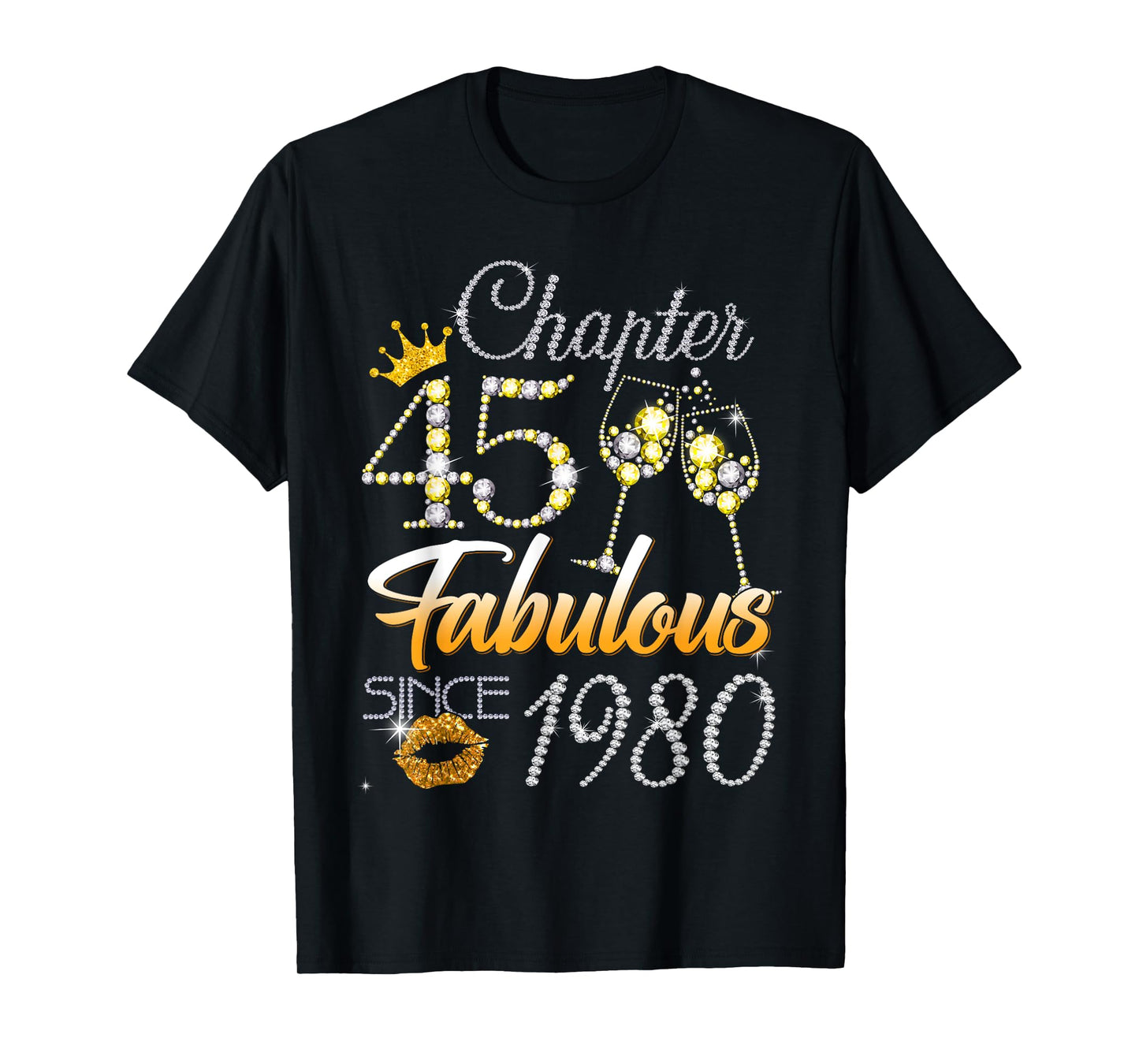 Chapter 45 Fabulous Since 1980 45th Leopard Birthday Queen T-Shirt