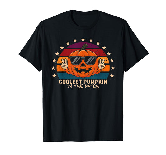 Coolest Pumpkin In The Patch Kids Boys Toddler Halloween T-Shirt