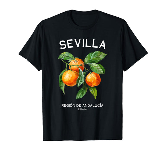 Sevilla Orange Art Spanish Fruit Lover Spain Andalusia T-Shirt