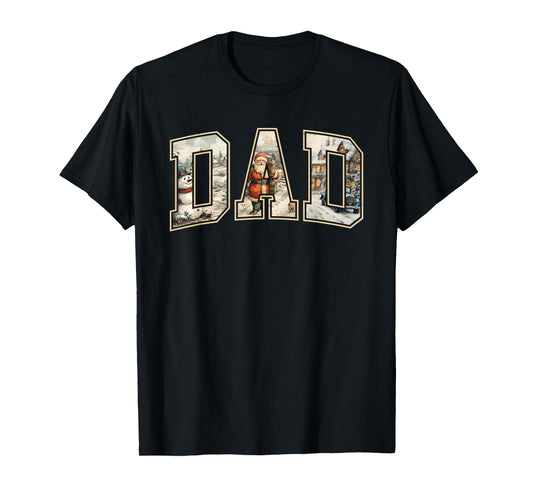 Dad Christmas Vintage Xmas Dad Family Matching Pajamas T-Shirt