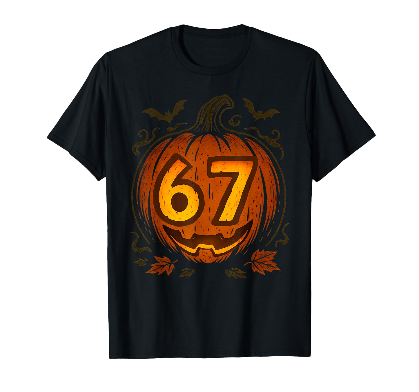 67 Halloween Meme 6 7 Pumpkin Six Seven Numbers Funny Kids T-Shirt