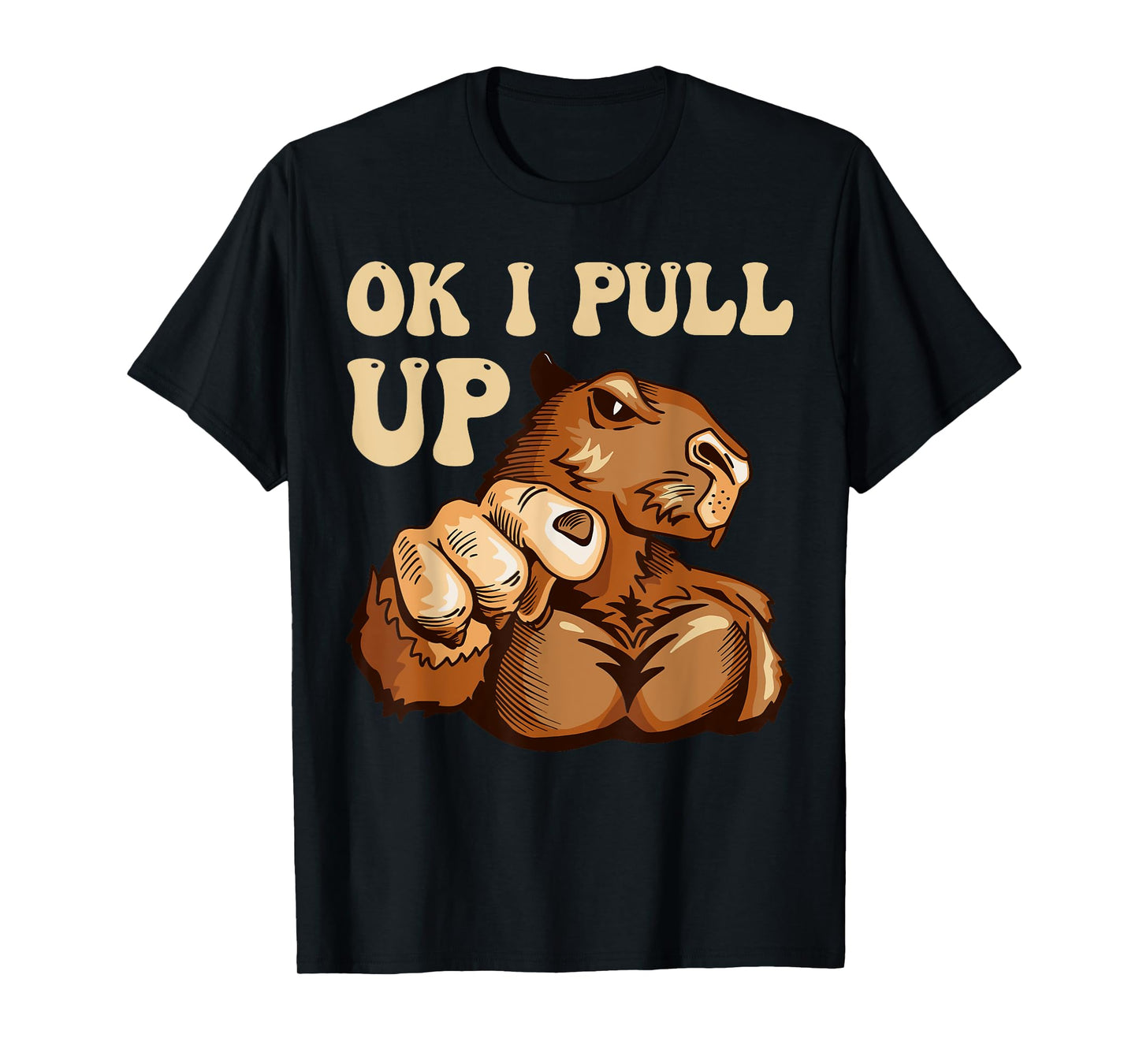 Muscular Gym Capybara Funny T-Shirt