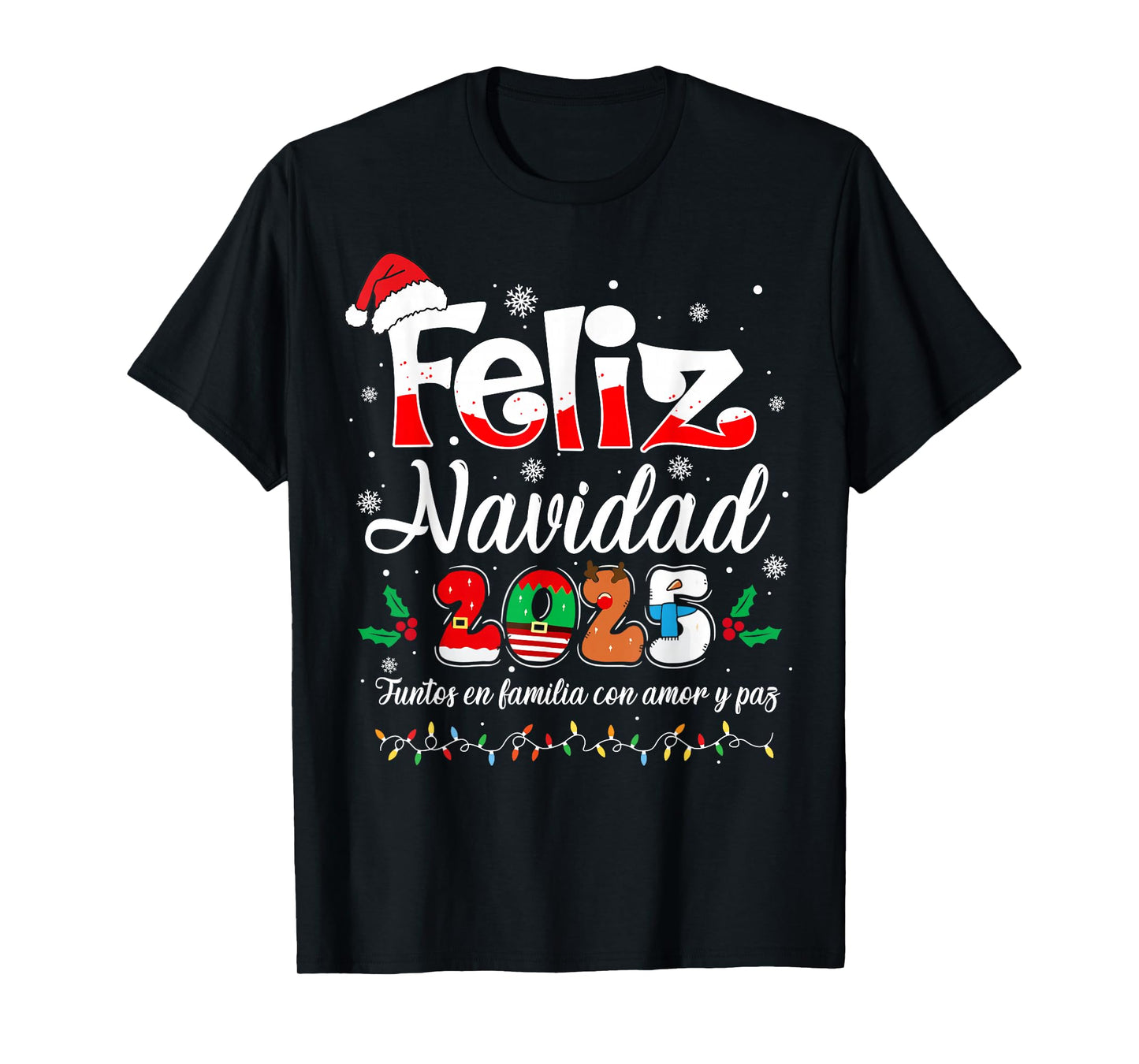 Feliz Navidad 2025 Matching Family Spanish Christmas Mexican T-Shirt