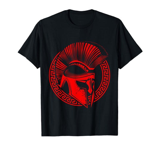 Spartan Helmet Gym Gladiator Symbol Workout Warrior Sparta T-Shirt