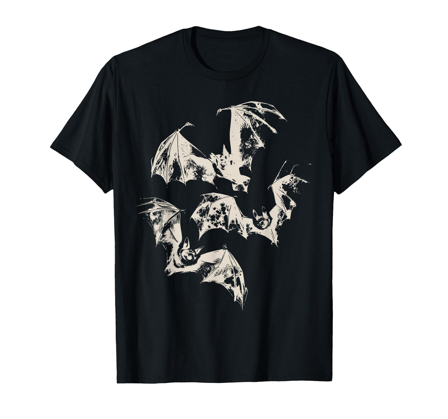 Three Bats Vintage Graphic | Washed Retro Gothic Men Women T-Shirt