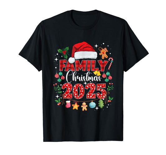 Family Christmas 2025 Matching Santa Tee Xmas Pajamas Pjs T-Shirt
