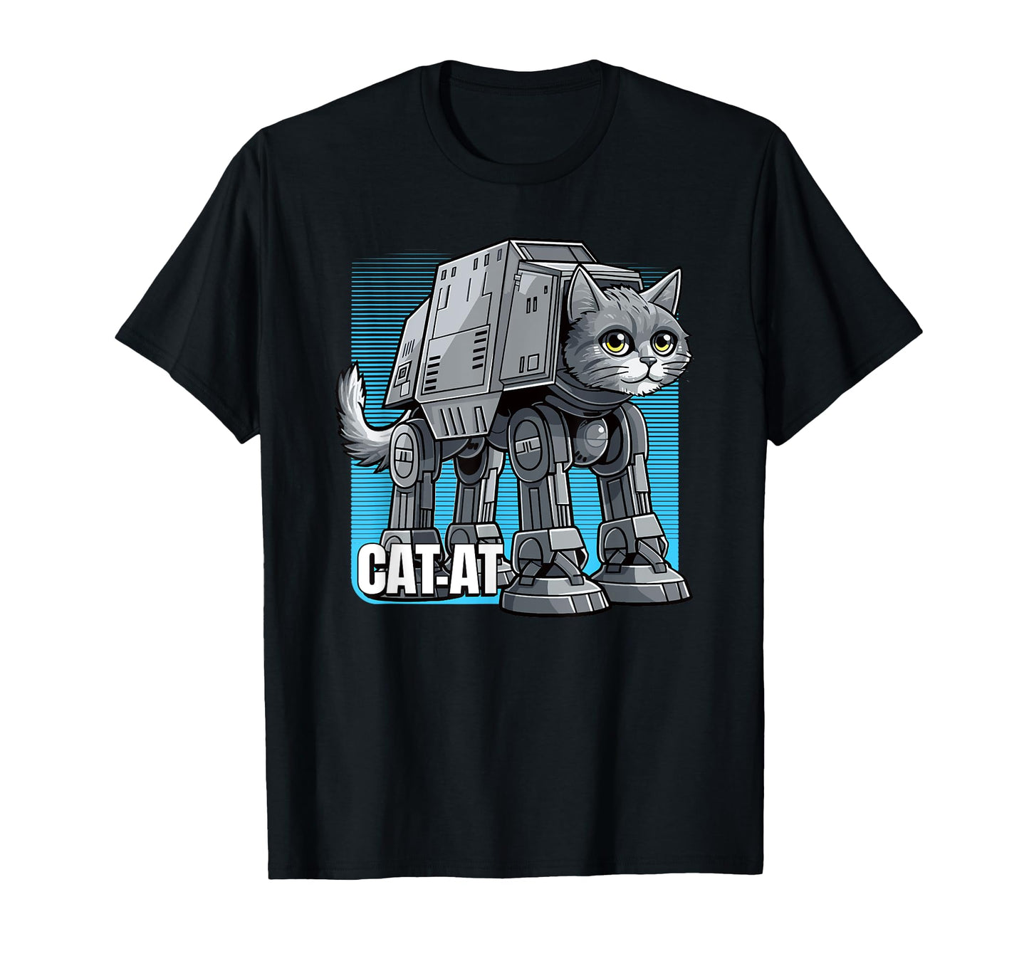 CAT-AT science fiction parody pet cat space robot sci-fi fan Men Women T-Shirt