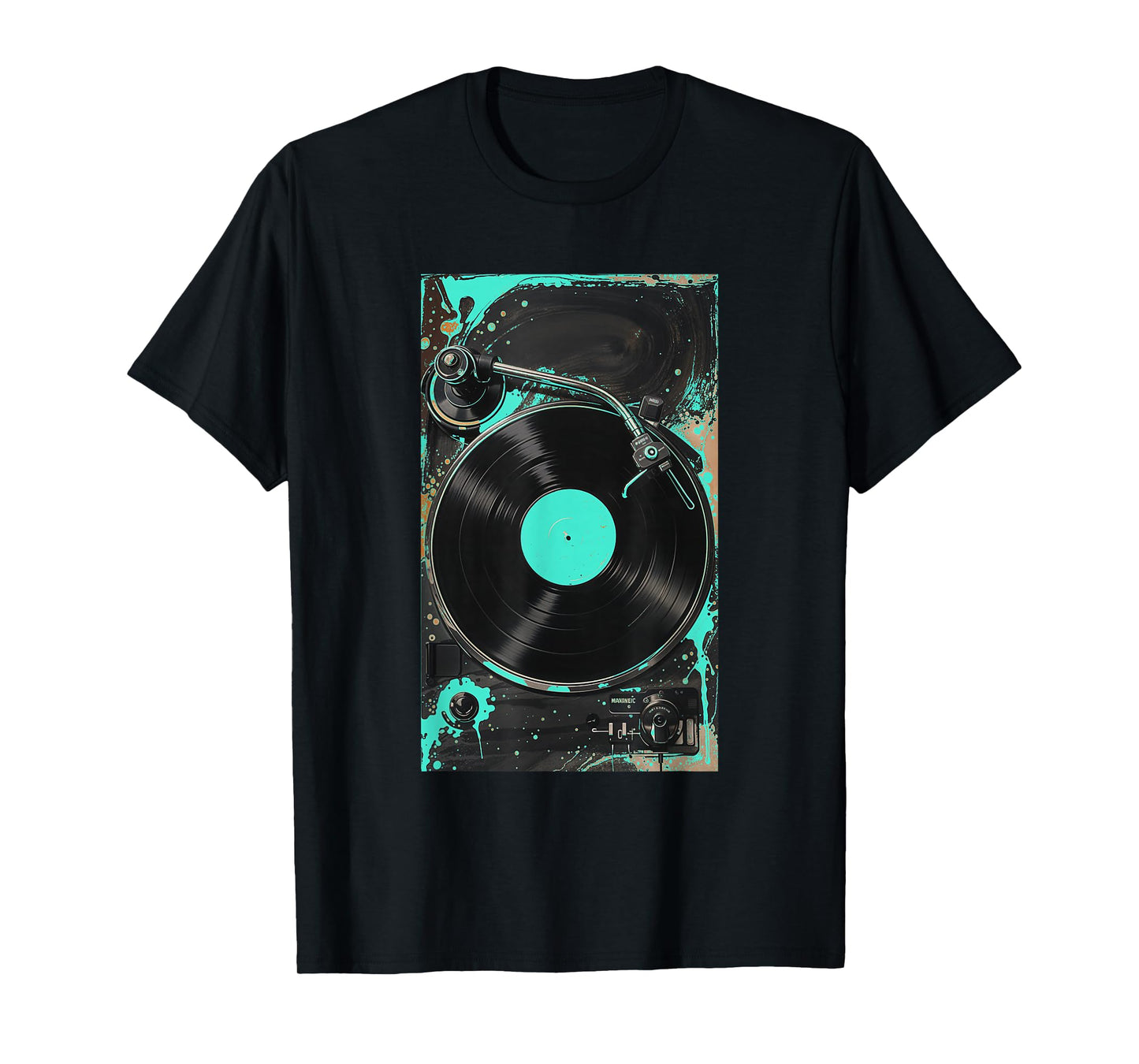 Teal Aqua For The Record Teal Aqua Graphic T-Shirt