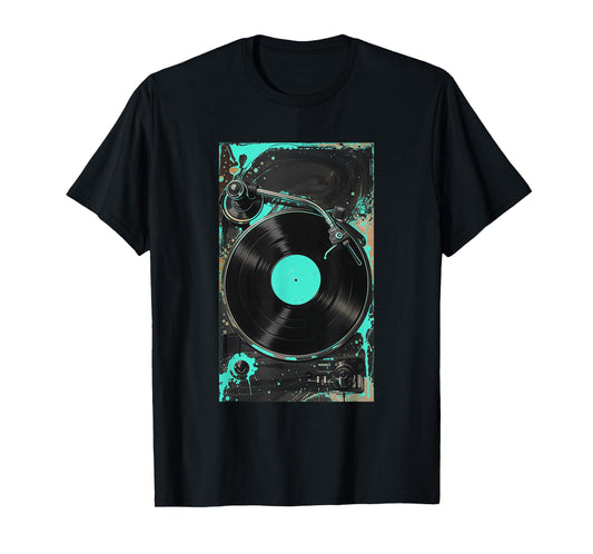 Teal Aqua For The Record Teal Aqua Graphic T-Shirt
