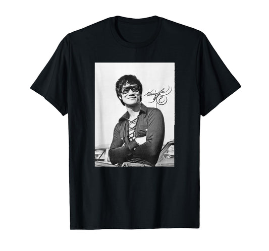Bruce Lee Black and White Vintage Portrait Cool Pose 1970's T-Shirt