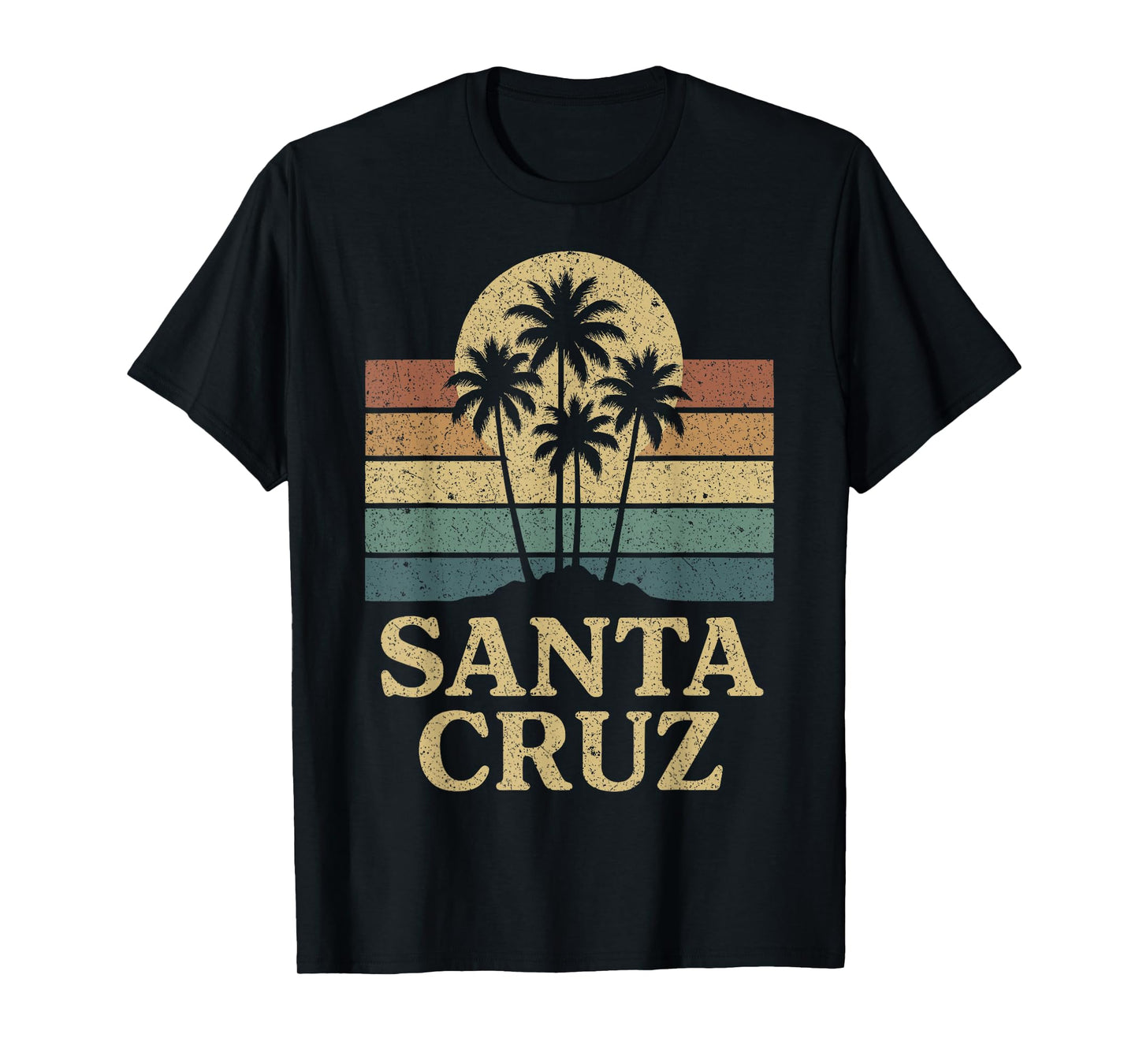 Santa Cruz CA California Retro 70s 80s 90s Surfer T-Shirt