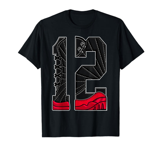 Number 12 Flu Game 12s Retro Matching Tee For Men Women T-Shirt