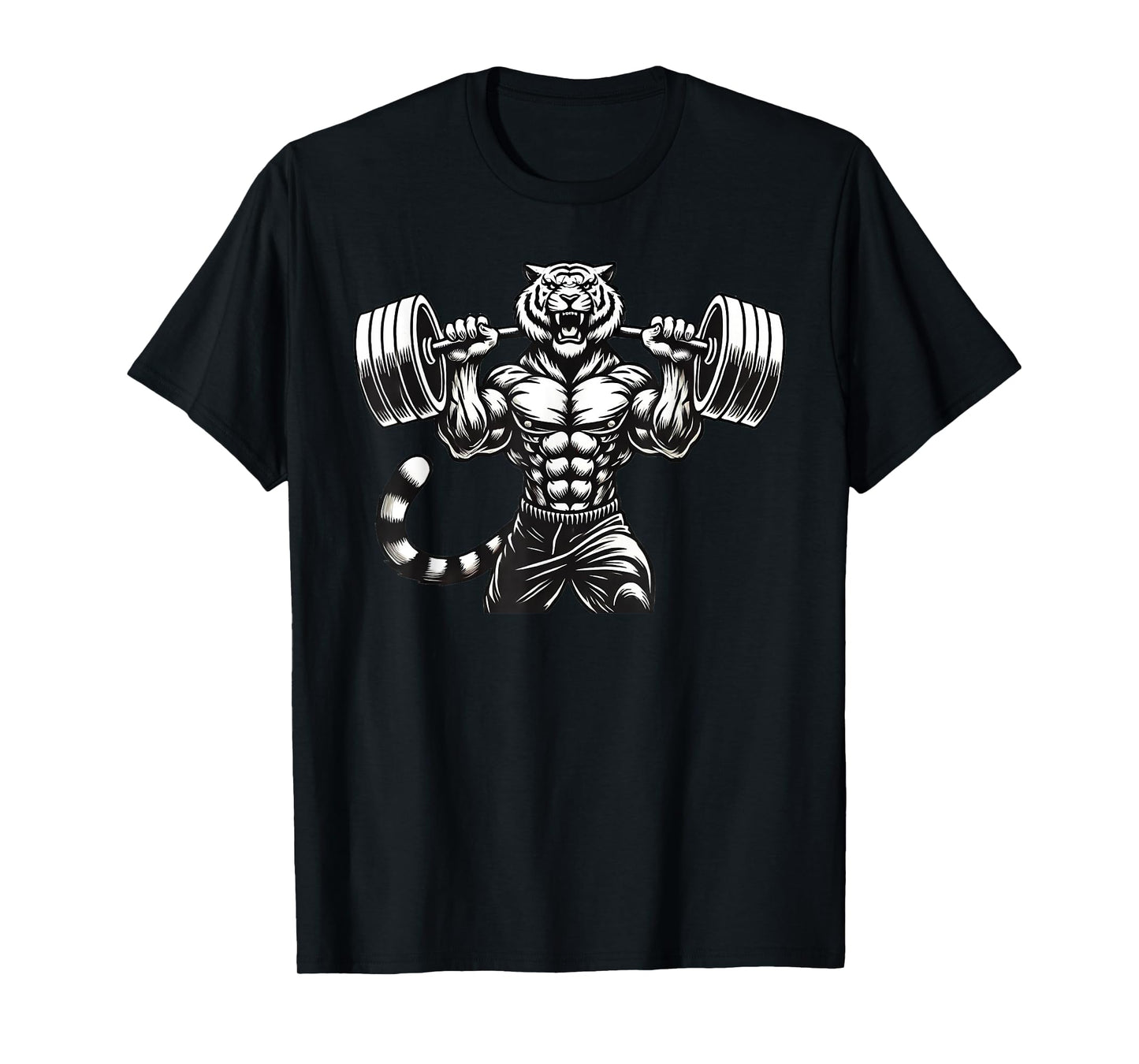 Tiger Powerlifting Weightlifting Gym Workout T-Shirt