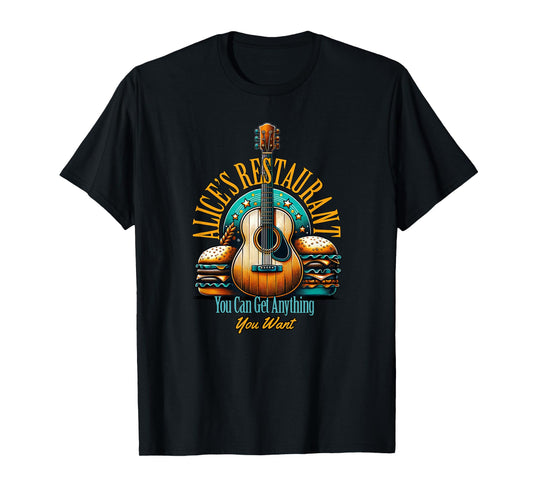 Alice's Restaurant Folk Guitar Music T-Shirt