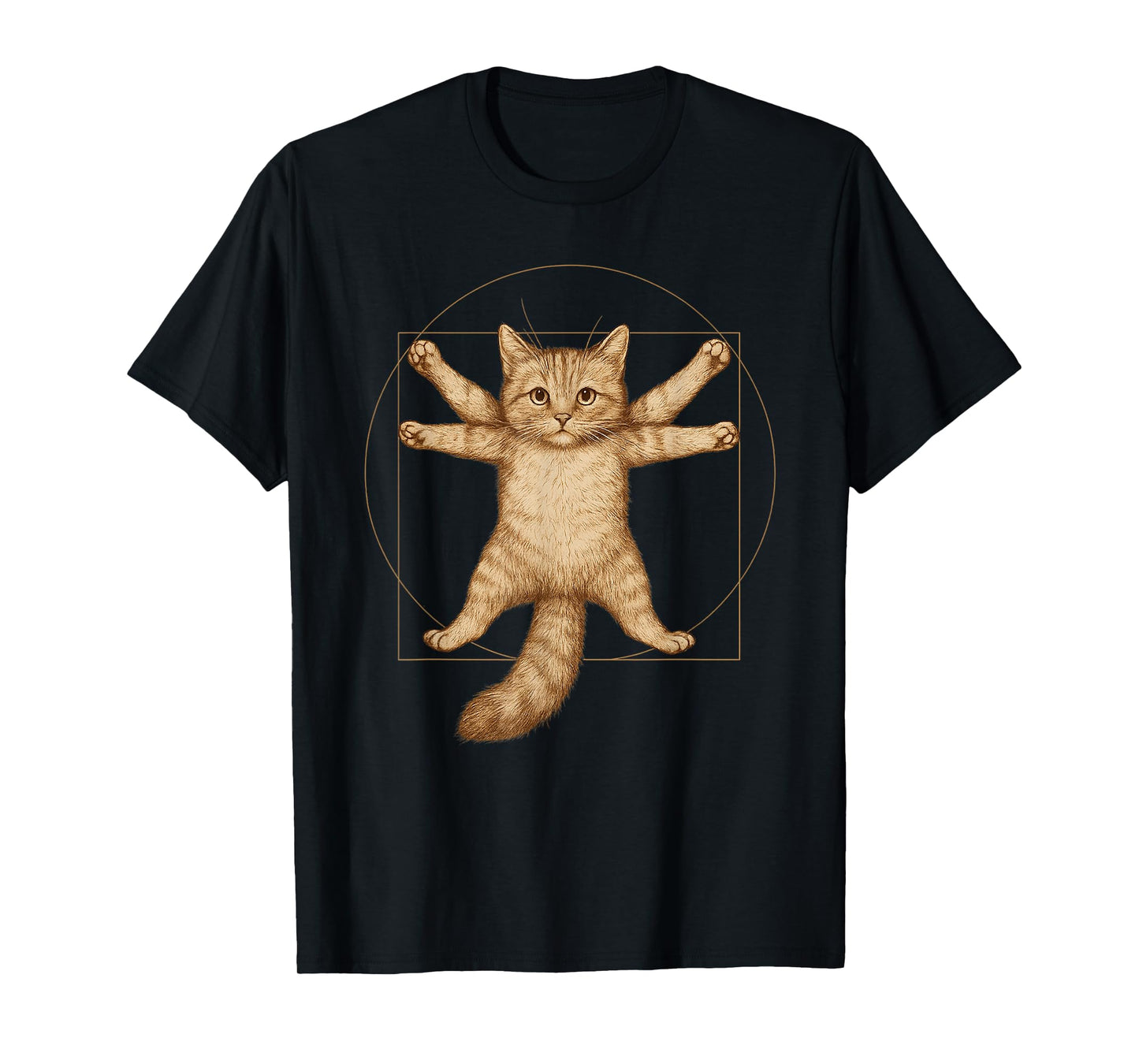 Golden Ratio Cat Art Print T-Shirt