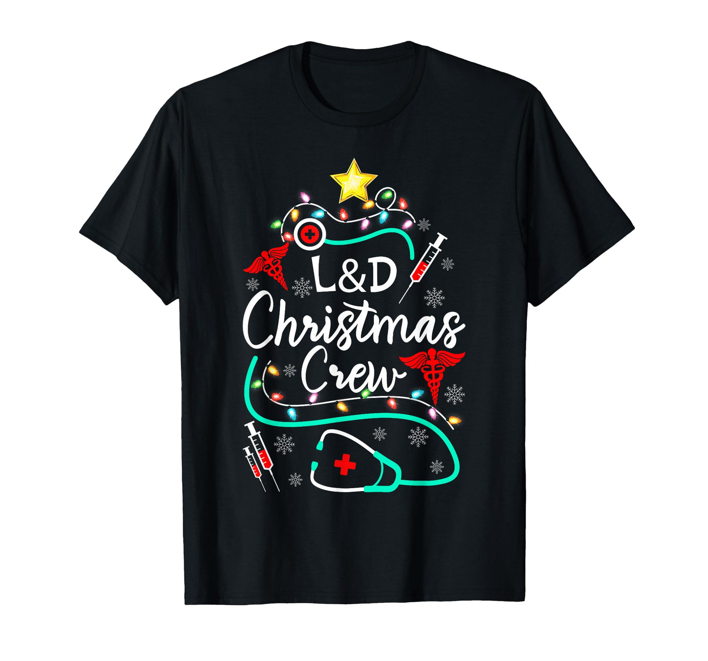 L&D Nurse Christmas Crew Funny Labor and Delivery Nurse Xmas T-Shirt