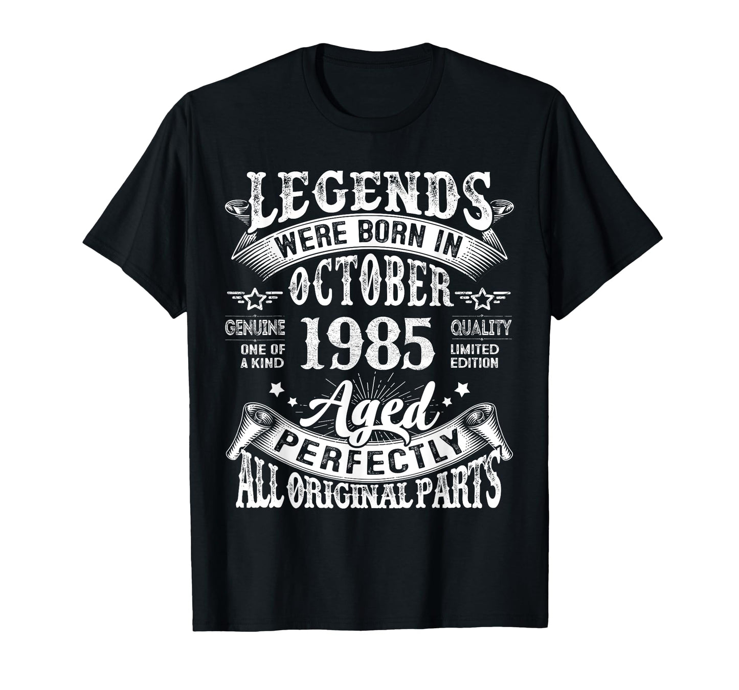 40 Years Old Legends Born in October 1985 40th Birthday Gift T-Shirt