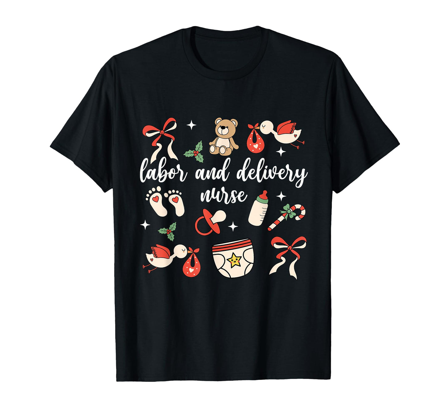 Labor Delivery Nurse Delivering The Best Presents Christmas T-Shirt