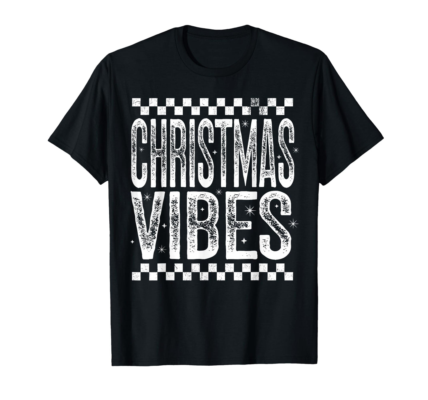 Christmas Vibes Xmas Family Matching Pajamas Holiday Vintage T-Shirt