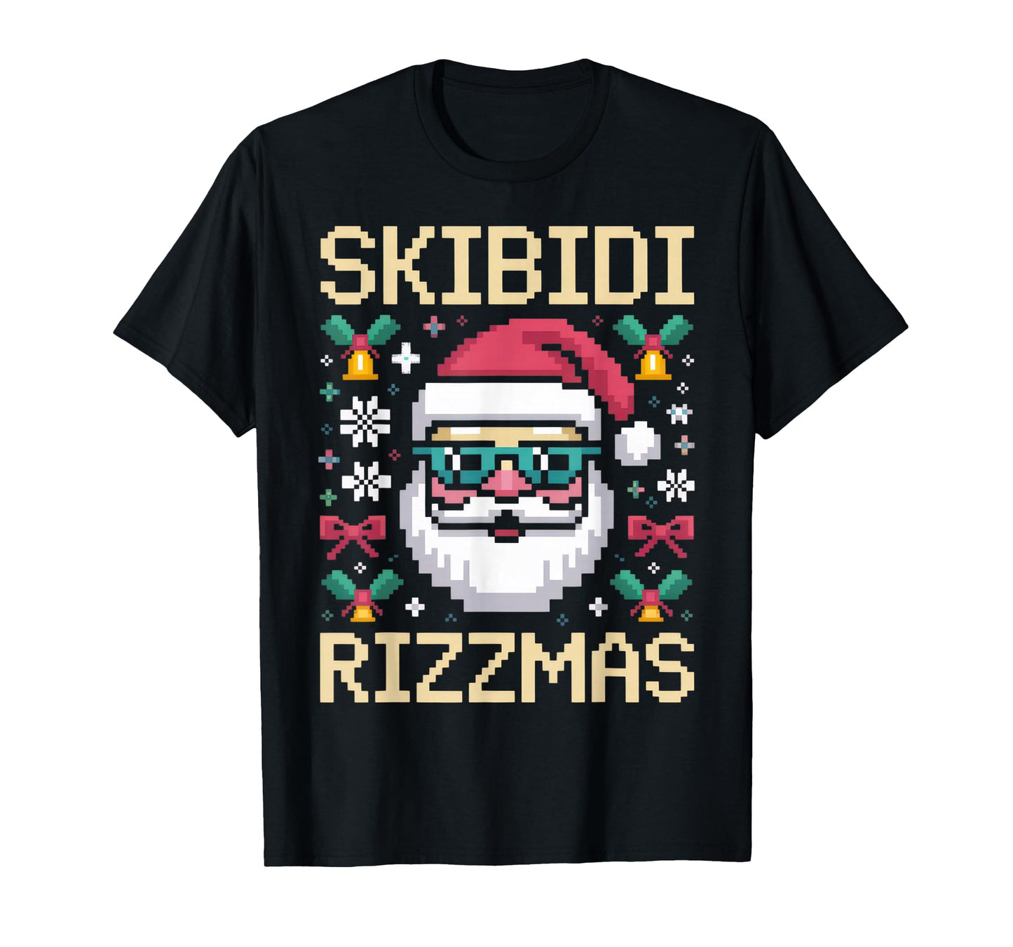 Skibidi Rizzmas Santa for Christmas Fun Holiday Vibes T-Shirt