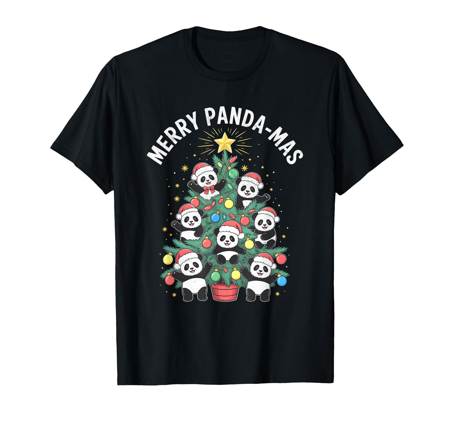 Panda Christmas Tree T-Shirt